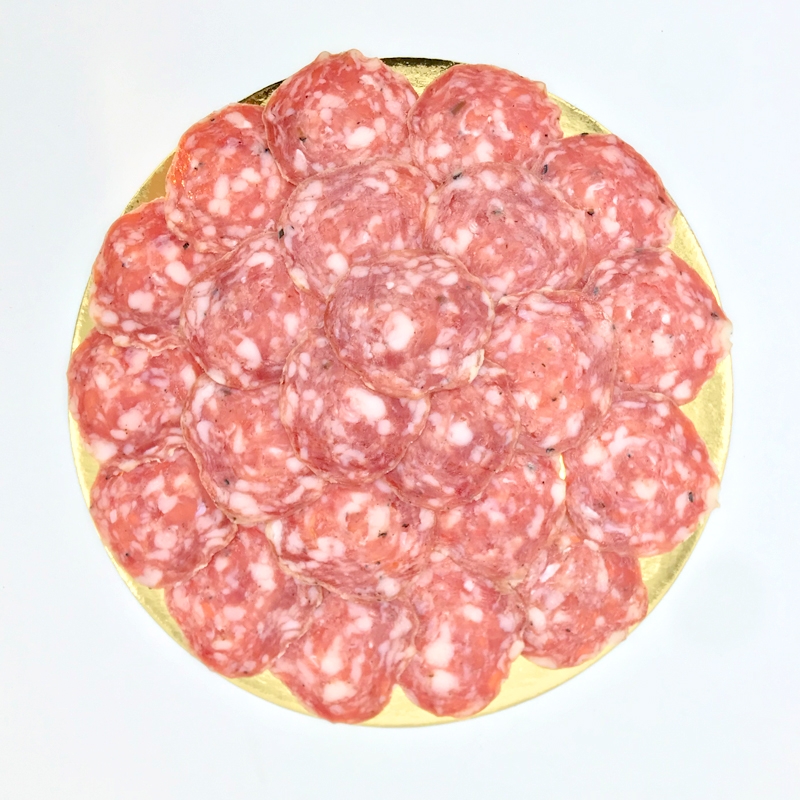 In plakjes gesneden Italiaanse droge worst worsten Fracassa Salumi Truffelsalami Italie online bestellen webshop