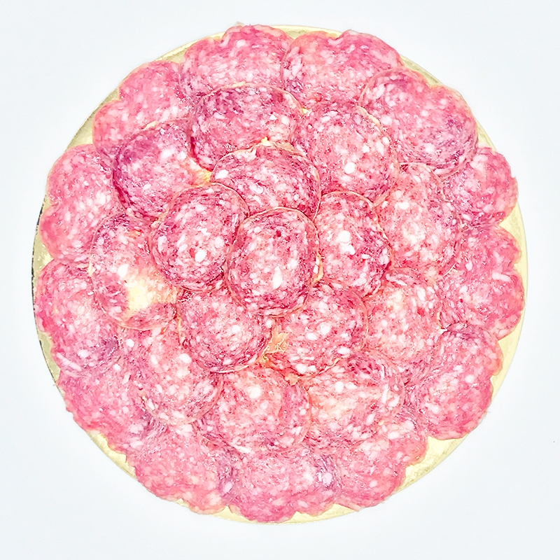 Franse Salami Droge worst met Roquefort van Teyssier Frankrijk plakjes
