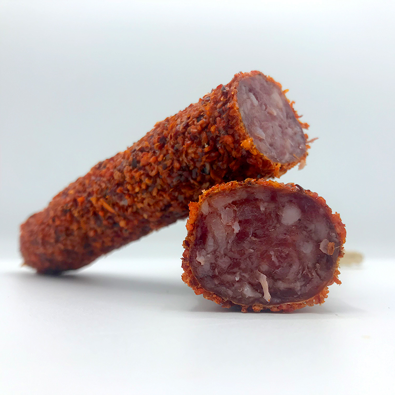 Fuet Pimenton spaanse droge worst met een mantel van gedroogde paprika online bestellen