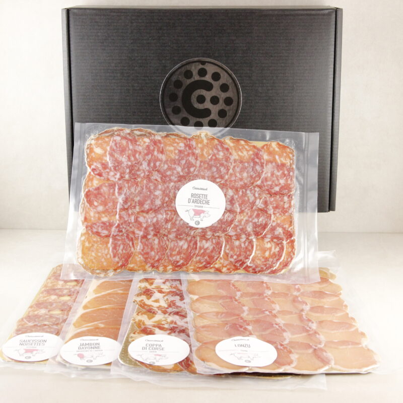 Charcuteriebox-Frankrijk-rosette-jamon-boyonne-lonzu-coppa